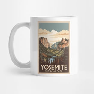 Yosemite National Park Vintage Travel Poster Mug